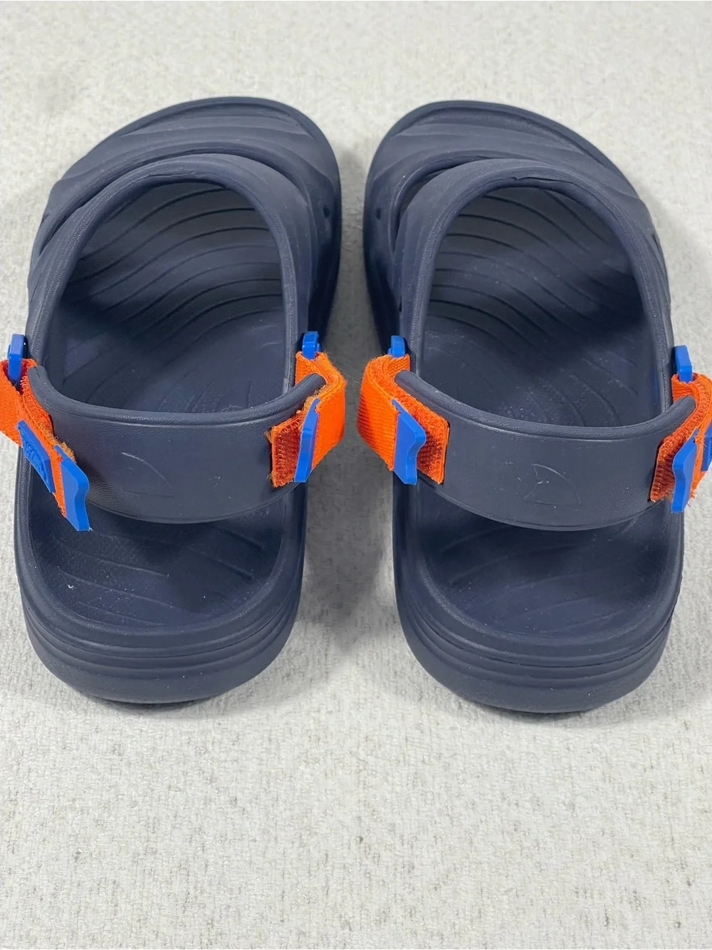 Rugged Shark Mens Clogs Sandals Size 10 Blue Orange Slip On Shoes NWOT, SKU#0381